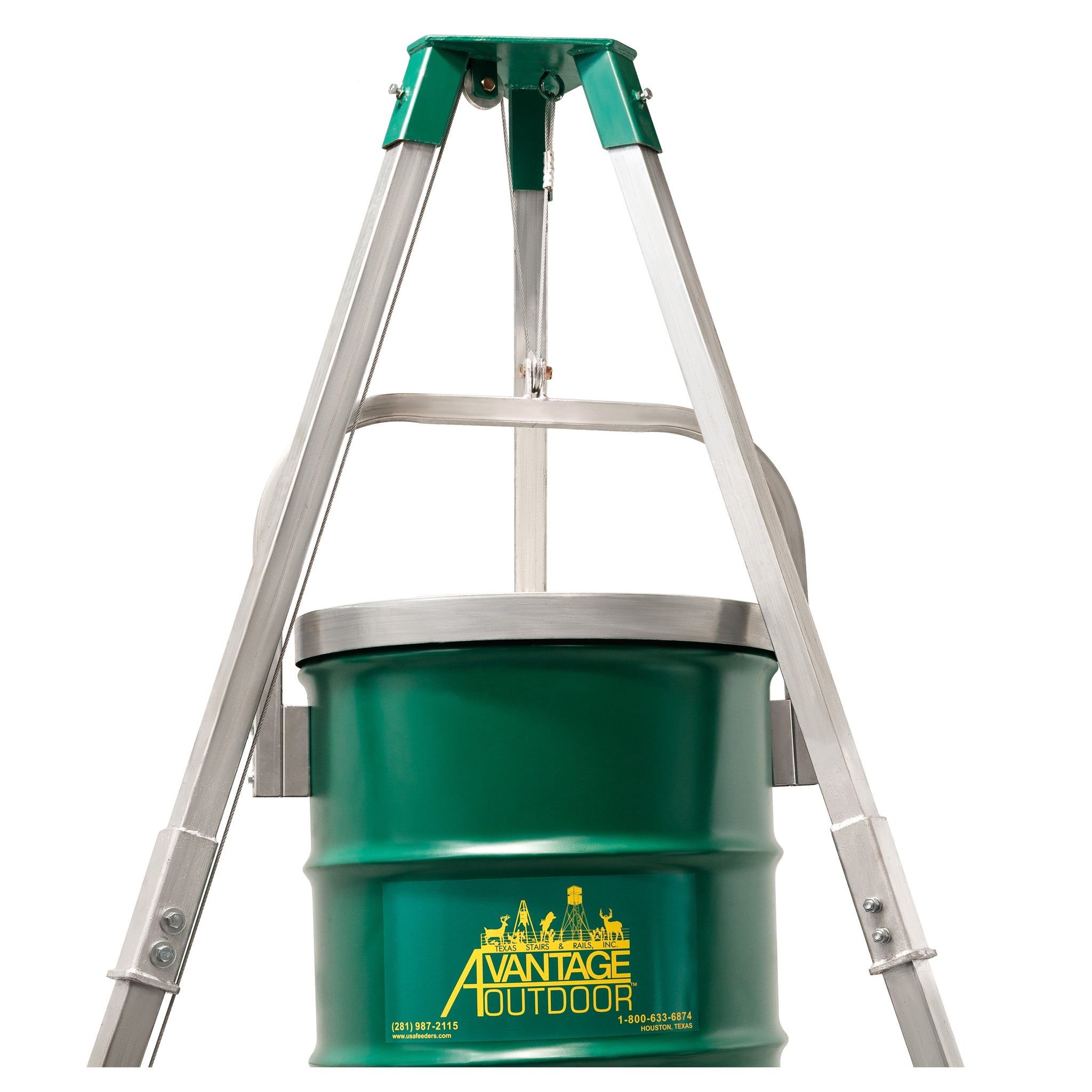 55 Gal. Tripod Winch Leg Barrel Feeder55 Gal. Tripod Winch Leg Barrel Feeder  
